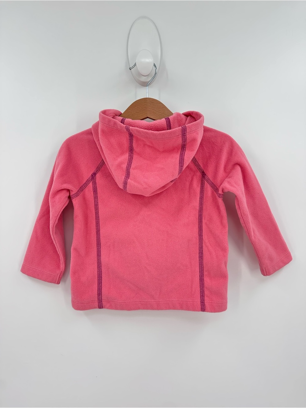 REI Pink Fleece Embroidered Full Zip Jacket Size 18 Months - Picture 4 of 4